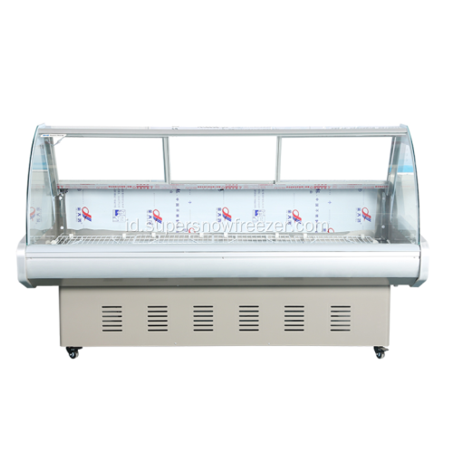 Showcase chiller display daging segar pendingin statis